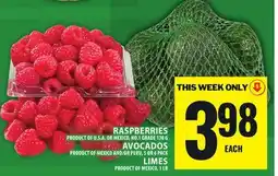 Food Basics RASPBERRIES OR AVOCADOS OR LIMES offer