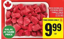 Food Basics FRESH BONELESS STEWING BEEF FAMILY PACK offer