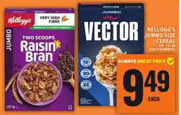 Food Basics KELLOGG'S JUMBO SIZE CEREAL offer