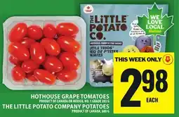 Food Basics HOTHOUSE GRAPE TOMATOES OR THE LITTLE POTATO COMPANY POTATOES offer