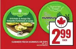 Food Basics SUMMER FRESH HUMMUS OR DIPS offer