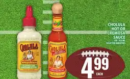 Food Basics CHOLULA HOT OR CREMOSA SAUCE offer