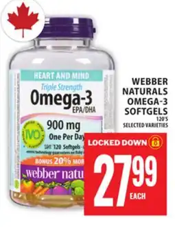 Food Basics WEBBER NATURALS OMEGA-3 SOFTGELS offer