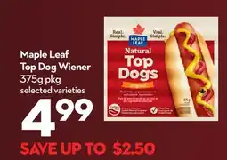 Longo's Maple Leaf Top Dog Wiener offer