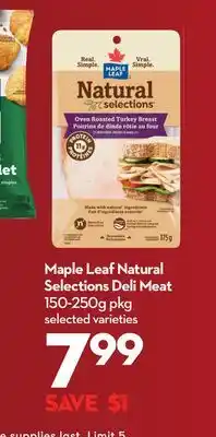 Longo's Maple Leaf Natural Selections Deli Meat offer