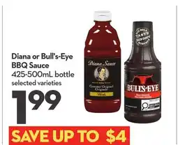 Longo's Diana or Bull's-Eye BBQ Sauce offer