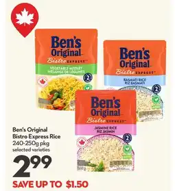 Longo's Ben's Original Bistro Express Rice offer