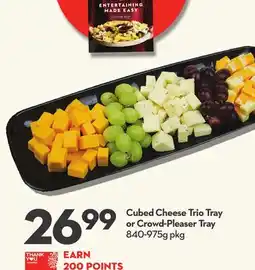 Longo's Cubed Cheese Trio Tray or Crowd-Pleaser Tray offer