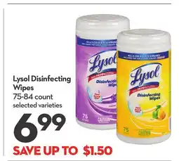 Longo's Lysol Disinfecting Wipes offer