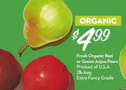 Longo's Fresh Organic Red or Green Anjou Pears offer
