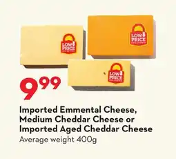 Longo's Imported Emmental Cheese, Medium Cheddar Cheese or Imported Aged Cheddar Cheese offer