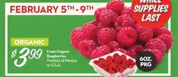 Longo's Fresh Organic Raspberries offer