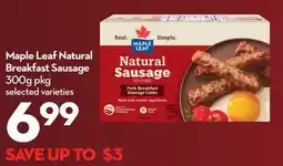 Longo's Maple Leaf Natural Breakfast Sausage offer