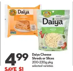 Longo's Daiya Cheese Shreds or Slices offer