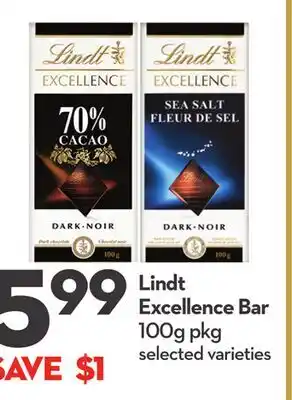 Longo's Lindt Excellence Bar offer