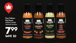 Longo's Four Fathers Hot Sauce offer