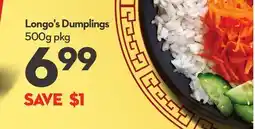 Longo's Longo's Dumplings offer