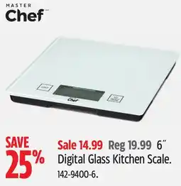 Canadian Tire Master Chef 6 Digital Glass Kitchen Scale offer