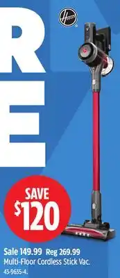 Canadian Tire Multi-Floor Cordless Stick Vac offer