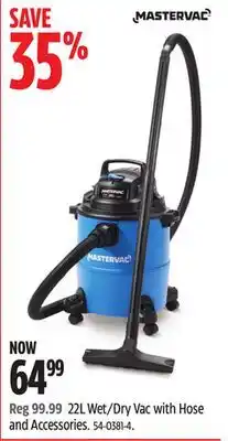 Canadian Tire 22L Wet/Dry Vac with Hose and Accessories offer