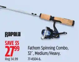 Canadian Tire Rapala Fathom Spinning Combo offer