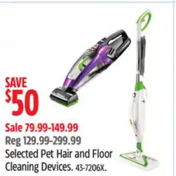 Canadian Tire Selected Pet Hair and Floor Cleaning Devices offer