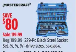 Canadian Tire Mastercraft 229-Pc Black Steel Socket Set offer