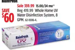 Canadian Tire Rainfresh Whole Home UV Water Disinfection System, 8 GPM offer