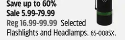 Canadian Tire Selected Flashlights and Headlamps offer