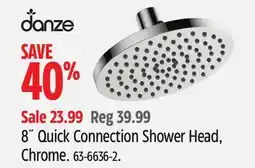 Canadian Tire Danze 8˝ Quick Connection Shower Head, Chrome offer