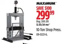 Canadian Tire 10-Ton Shop Press offer