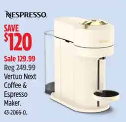 Canadian Tire Vertuo Next Coffee & Espresso Maker offer