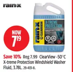 Canadian Tire ClearView -50°C X-treme Protection Windshield Washer Fluid, 3.78L offer