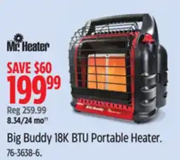 Canadian Tire Big Buddy 18K BTU Portable Heater offer