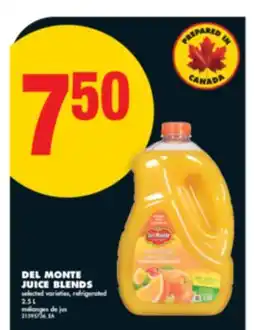 No Frills DEL MONTE JUICE BLENDS offer