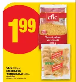 No Frills CLIC 500 G OR EMIRATES VERMICELLI 400 G offer