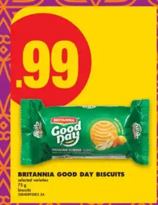 No Frills BRITANNIA GOOD DAY BISCUITS offer