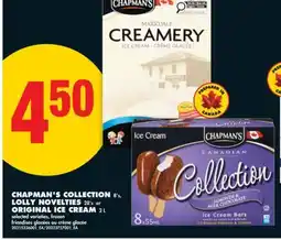 No Frills CHAPMAN'S COLLECTION 8'S, LOLLY NOVELTIES 28'S OR ORIGINAL ICE CREAM offer