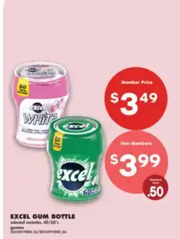 No Frills EXCEL GUM BOTTLE, 40/60'S offer