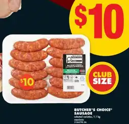 No Frills BUTCHER'S CHOICE SAUSAGE offer