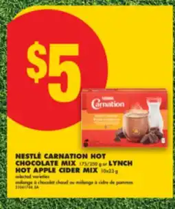 No Frills NESTLÉ CARNATION HOT CHOCOLATE MIX 175/250 G OR LYNCH HOT APPLE CIDER MIX offer