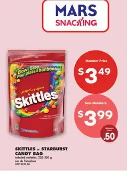 No Frills SKITTLES or STARBURST CANDY BAG offer