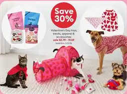 Petsmart Save 30% Valentine's Day toys, treats, apparel & accessories offer