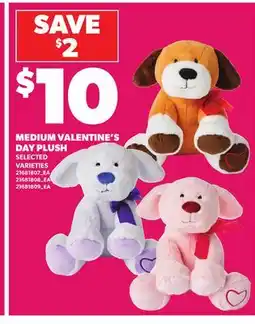 Loblaws MEDIUM VALENTINE'S DAY PLUSH offer