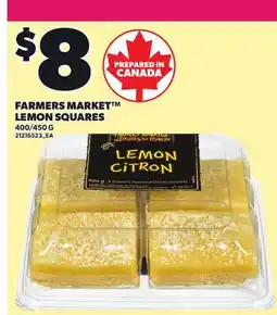 Loblaws FARMERS MARKET LEMON SQUARES, 400/450 G offer