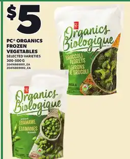 Loblaws PC ORGANICS FROZEN VEGETABLES offer