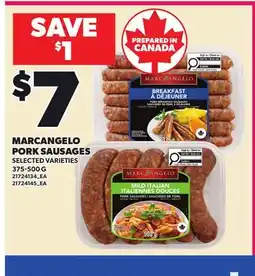 Loblaws MARCANGELO PORK SAUSAGES offer