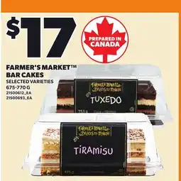 Loblaws FARMER'S MARKET BAR CAKES offer