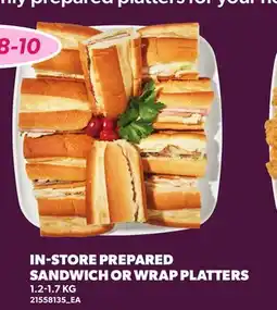 Loblaws IN-STORE PREPARED SANDWICH OR WRAP PLATTERS offer