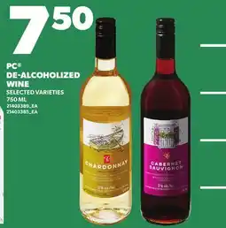 Loblaws PC DE-ALCOHOLIZED WINE offer